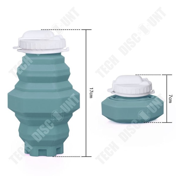 TD® silikon vattenflaska hopfällbar mugg resor utomhus portabel minimugg 500 ml Lämplig för vandringsresor