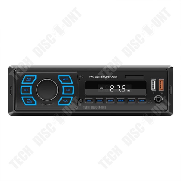 TD® Bluetooth bilradioBluetooth MP3-spelare för bilLED-display Bilradions sju färgerUSB Plug-in bilradio