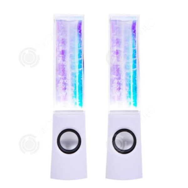 INN® färgglad LED-vattenhögtalare med dansande ljud Ljusshowfontän för PC, MP3-spelare, bärbara datorer, smartphone (vit)