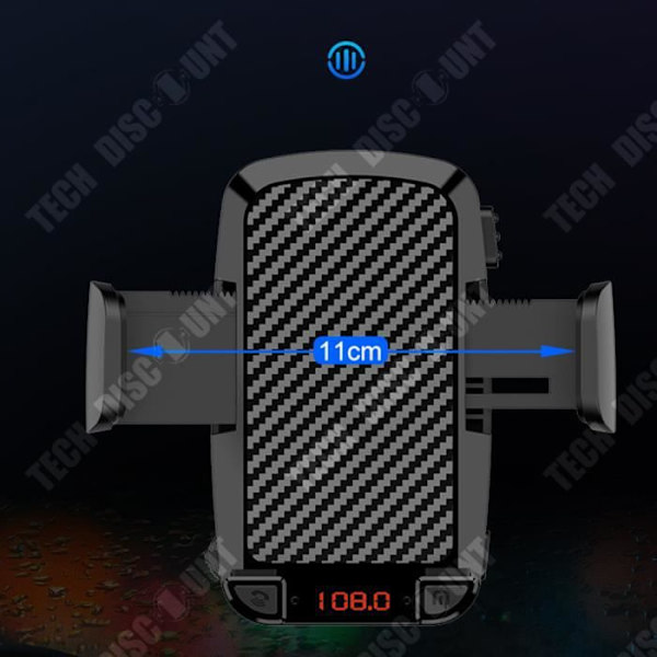 TD® Bluetooth biltelefon holder Bluetooth 5.0 Håndfri opkald TF-kort og USB-nøgle indsats