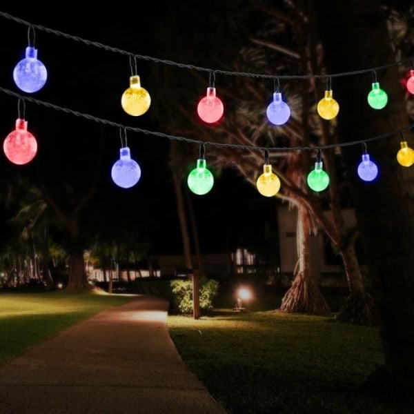 Solar String Lights Bolformade långa 30 LEDs Solar Lamp Dekorativ jullampa för utomhus, trädgård, hem