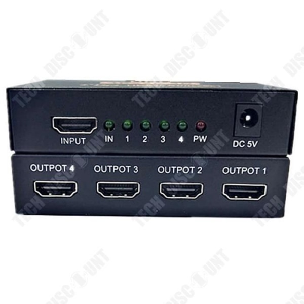TD® HDMI Jakaja Yksi tulo, neljä lähtöä 4K*2K Video- ja audioreititin Sopii HD-, DLP- ja LCD-projektoreille