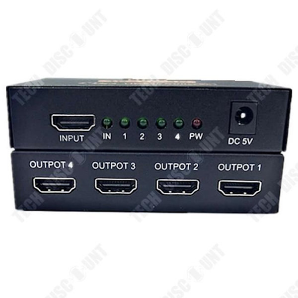 TD® HDMI Splitter En indgang, fire udgange 4K*2K Videoudleder og audio Passer til HD projektorer, DLP, LCD