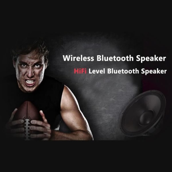 Bluetooth højttaler - Ubeskreven - Bærbar model - Bluetooth 5.0 - TF kortlæser - Fodbold design Blå