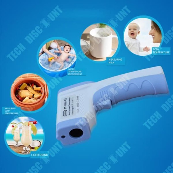 TD® Infrarød Termometer til Baby Kroppen Uden Kontakt Laser Stort Måleområde Høj Præcision Automatisk Digitalt Front LCD Skærm