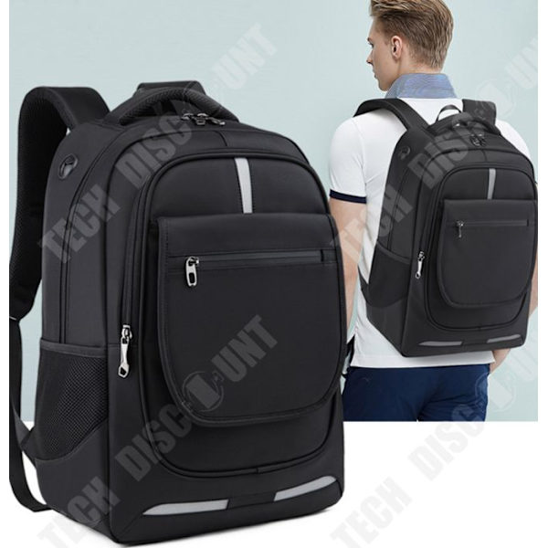 TD® Business Laptop Ryggsäck 17 tum med USB-laddningsport Vattentät skolväska College Satchel Work Travel Laptopväska