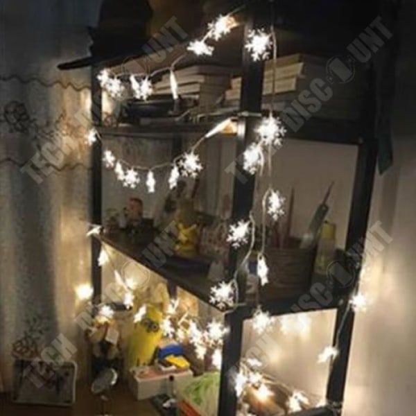 TD® LED Julelys Guirlande Sneblomst Varm Hvid Belysning Dekorative Lichter til Fest Jul Nytår 3M 20LED