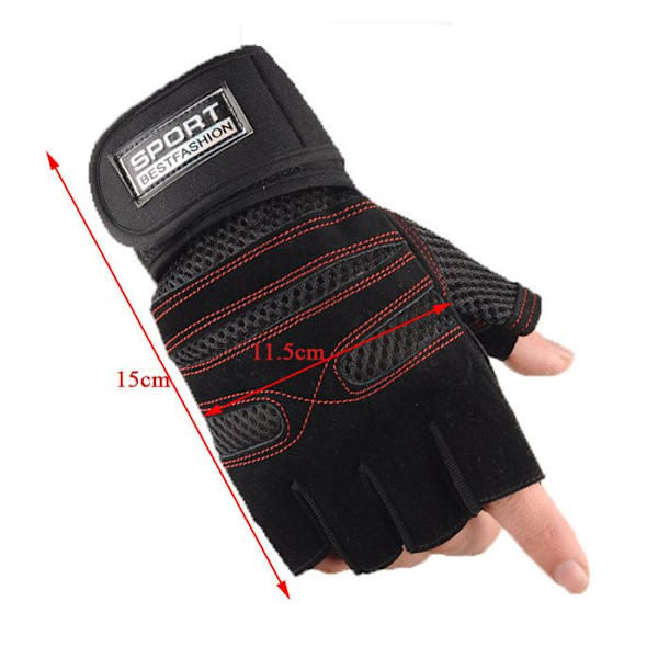 TD® Puoliksiset hanskat Koko XL Hanskan leveys 11.5 cm Liukastumisenesto ja kulutuskestävä Sopii fyysiseen harjoitteluun Svart