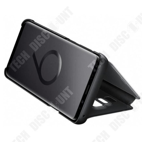 Telefonetui - TD® - S9 - Vertikalt spejl - Smart vindue - Sort akryl