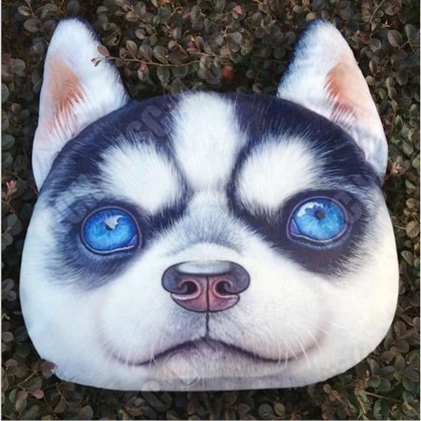 TD® Sjov 3D Hund Trykt Pude Kreativ Sødt Plush Dukke Gave Hjem Deko nochalofo 22061 y