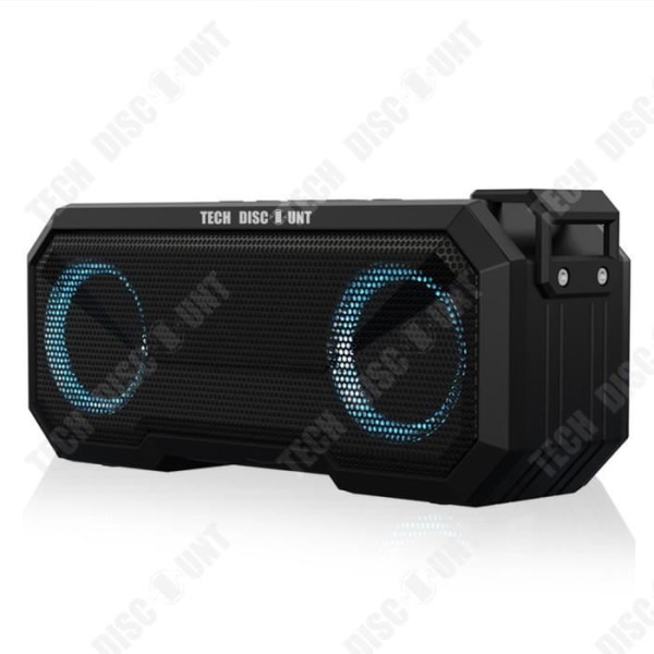 TD® X8 TWS bluetooth högtalare IPX7 vattentät självlysande dubbelhögtalare subwoofer utomhus trådlöst ljud 3D surround stereo