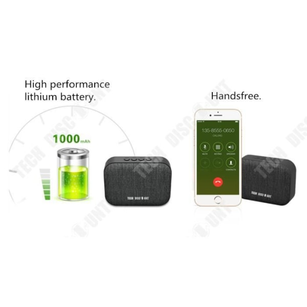 Mini Bluetooth-kaiutin - TD - 400mAh - Kohinaa vaimentava - Bluetooth 4.2 - 3W