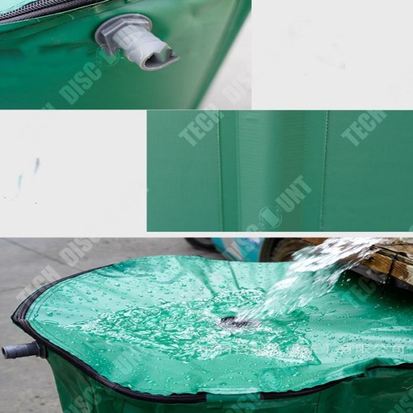 Regnvandsopsamling Opbevaringsfad til udendørs have Foldbar multifunktionel spand i PVC Regnvandsopsamling 750L