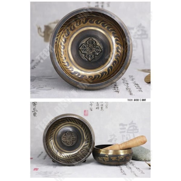 Bol til at synge TD® Kaliber 12.5cm Med lille træstang fra ferskentræ Håndlavet Buddha lydskål