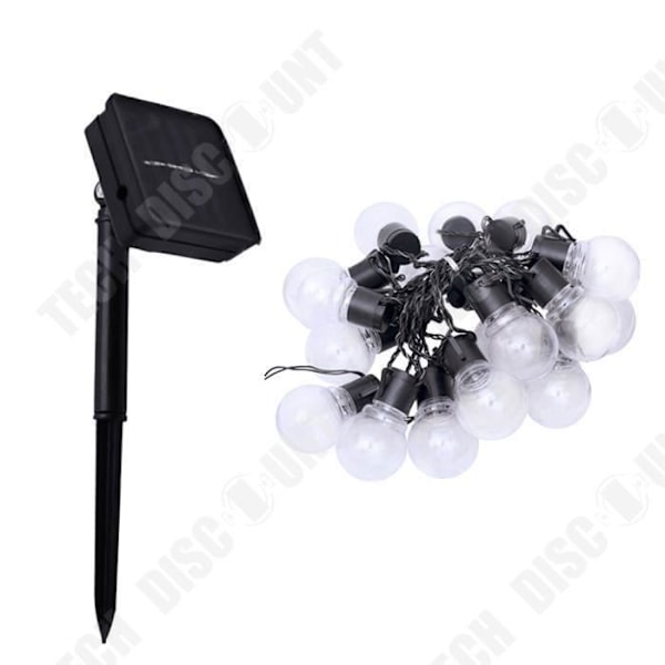 TD® Solar Lamp LED Bulb String Lights Outdoor Varm Vit Solar Uppvärmd för Uteplats Party Dekoration