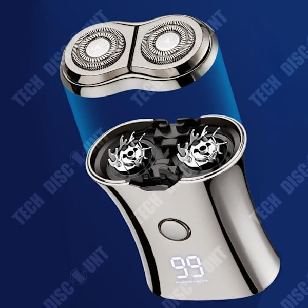 TD® Smart Digital Display Elektrisk Rejsebarbermaskine Magnetisk Sugskæft USB Genopladelig Barbermaskine