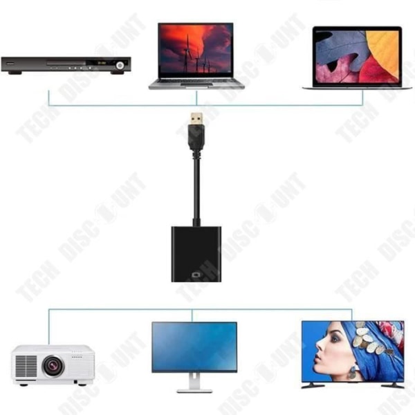 TD® USB 3.0-adapter USB till HDMI-omvandlare Ljudadapter Högupplösta datorkontakter