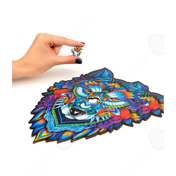 Puzzle 3D Dyr Blå Ulv Rumvæsen - CONFOZEN - Gave til Barn og Voksen
