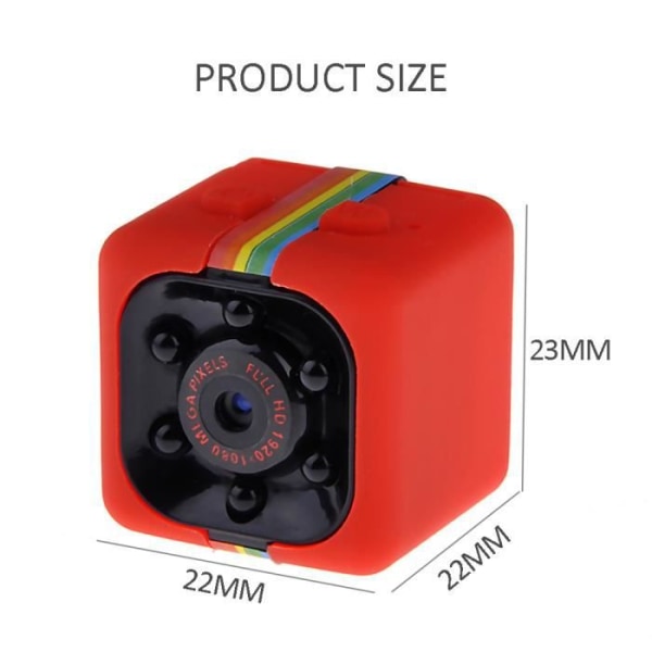 Ny 120 graders minikamera SQ11 HD-videokamera Night Vision minikamera HD1080p svart