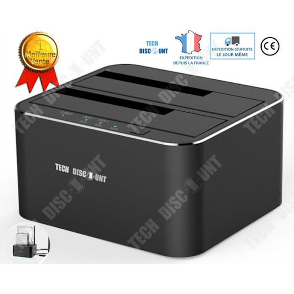 TD® SATA-levyn ulkoinen USB-kotelo kaksinkertaiselle SSD:lle tukiasema muistikortille kannettavassa PC:ssä tai työpöydällä.