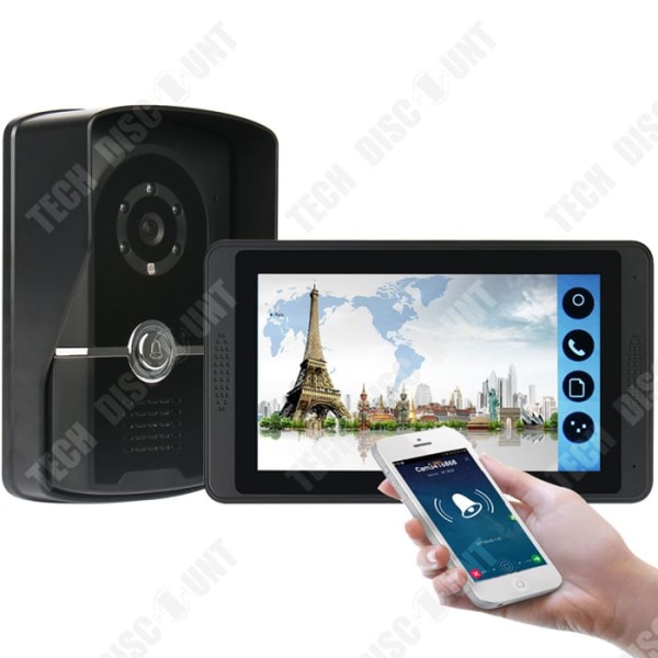 TD® Trådlös visuell intercom dörrklocka wifi intelligent fjärrkontroll hem dörrklocka visuell HD night vision nätverksuppsättning övervakning