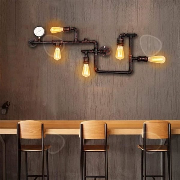 CONFO® Ulkovalaisin Vintage Teollinen Seinävalaisin Putkella Edison-lamppulähteillä