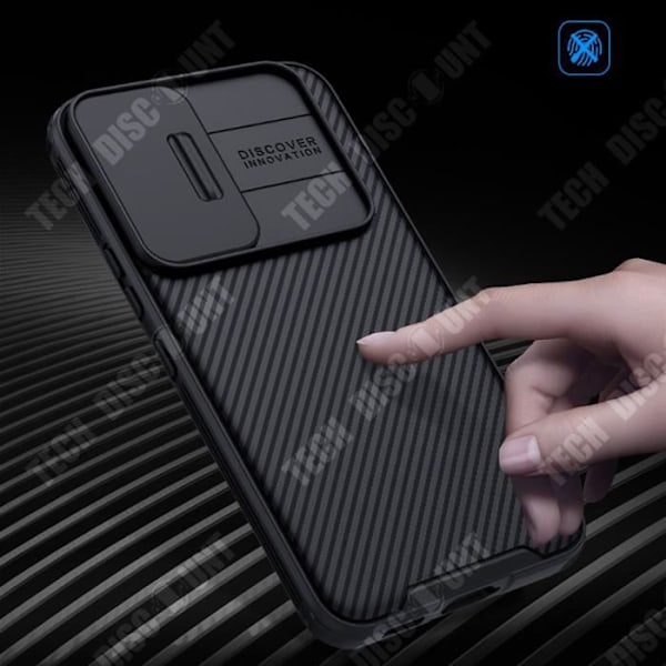 TD® Hiilikuituisella pinnoitteella varustettu puhelimen suojakuori Samsung Galaxy S22:lle + TPU-suojalasit Tietosuoja Liima niin