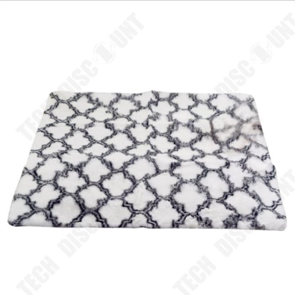 TD® GOGOLOVING Shaggy Vardagsrumsmatta - Plysch vit kalebassmönster -160 X 230 cm
