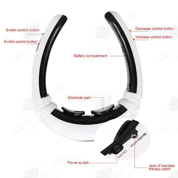 HTBE® Cervical Spine Massager Uppvärmning Elektromagnetisk Puls Cervical Spine Multifunktionell sjukgymnastikanordning