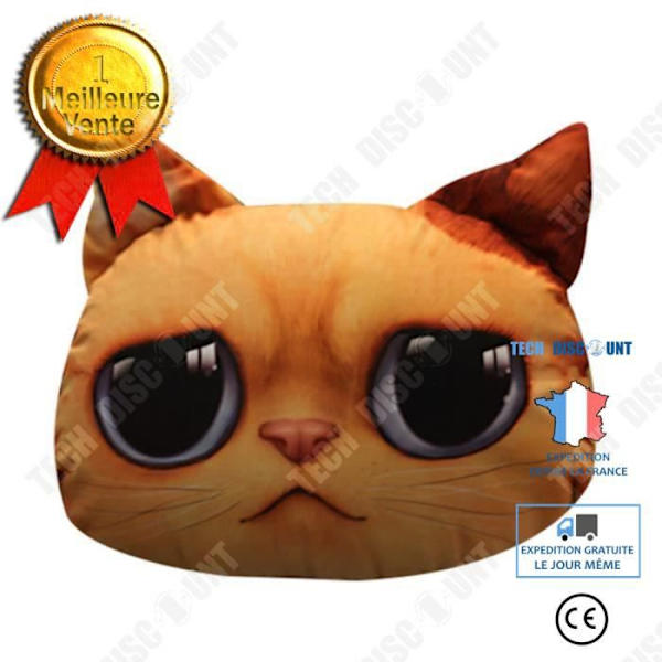 TD® Sjov 3D Kat Print Pude Kreativ Sød Krammedukke Gave Hjem Deko