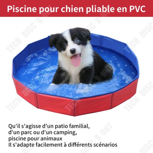 TD® 1 stycke utomhuspool för husdjur 120x30 cm PVC hopfällbar hundpool Röd pool för husdjur
