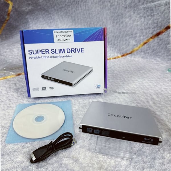 INNOVTEC bärbar cd-spelare USB3.0 extern blu-ray dvd-brännare radio bil väggmonterad rw dvd rom-spelare optisk barninspelare