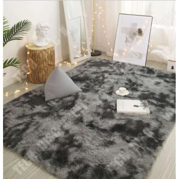 TD® GOGOLOVING Shaggy Vardagsrumsmatta 80 x 160 cm Mörkgrå