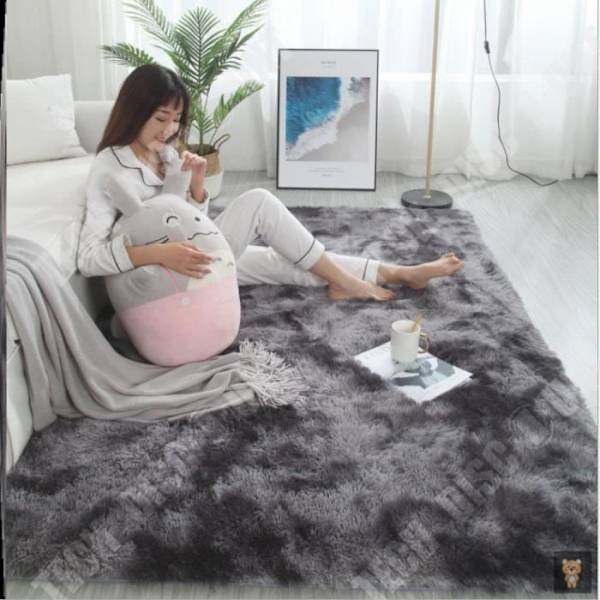 TD® GOGOLOVING Shaggy Vardagsrumsmatta 80 x 160 cm Mörkgrå