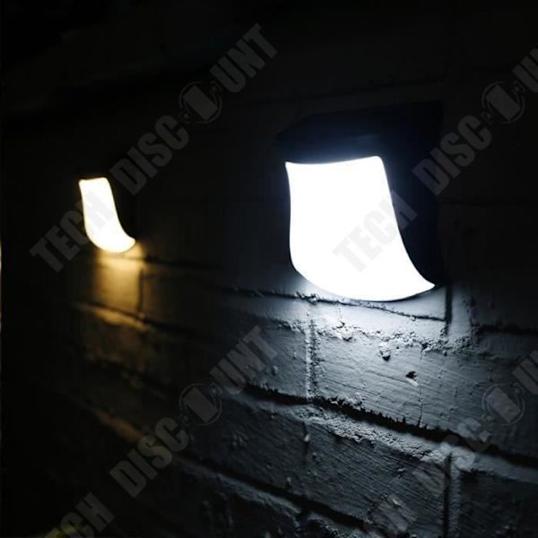TD® 4 kpl 3-LED-ulkoseinävaloja, polkuvalot terassille, seinävalot, valosensori, vedenkestävä, ulkokäyttöön tarkoitettu puutarhava
