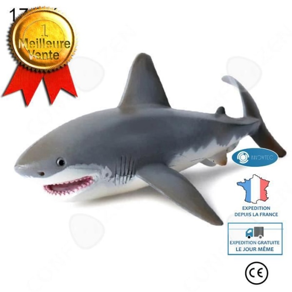 C® 17 cm realistisk hajformad leksak, realistisk simuleringsdjurmodell för barn Barn Julklapp