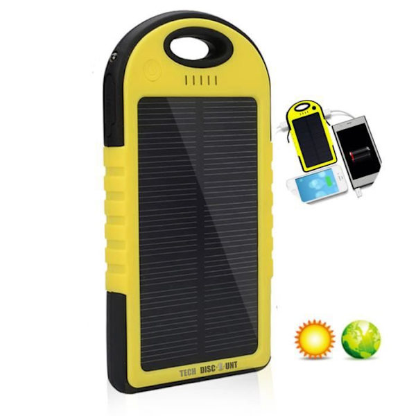 TD® solcelleoplader telefon vandreture bærbar usb iphone camping sport rejse universel ekstern batteri ny energi led