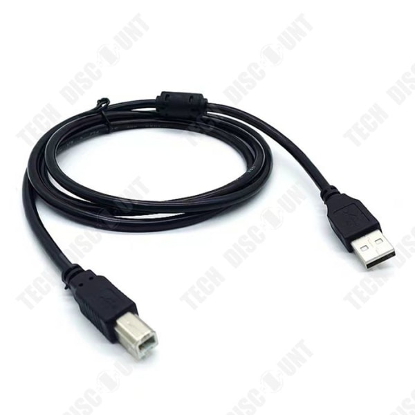 TD® USB 2.0 skrivarkabel 2 m höghastighets ren koppar fyrkantig port A-B dator till skanner-kabel USB dator till skrivare-kabel svart