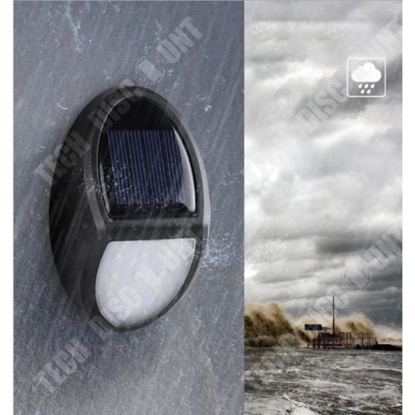 TD® Kraftig Solcellelampe, Udendørs Sollys Armatur, 1000mAh, Vandtæt IP65 Sikkerhedslampe til Have, Hus, Patio