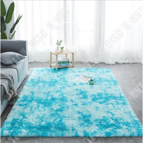 TD® GOGOLOVING Shaggy Vardagsrumsmatta 120 x 200cm Blå