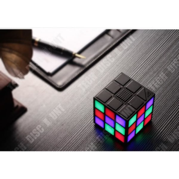 TD® LED BLUETOOTH Cube Light-högtalare Bärbar utomhushögtalare utrustad med Micro TF-kortplats FM TF-kompatibel