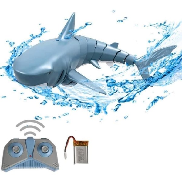 Fjärrkontroll Shark Boat Toy, 2.4GHz Simulering Elektrisk fjärrkontroll Shark Boat Toy, Barnpool present