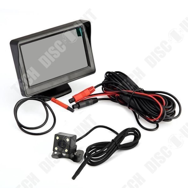 Backkamera för Bil TD® 480P 4.3 TFT LCD bilskärm + nattseende backup bakre kamera parkering kit