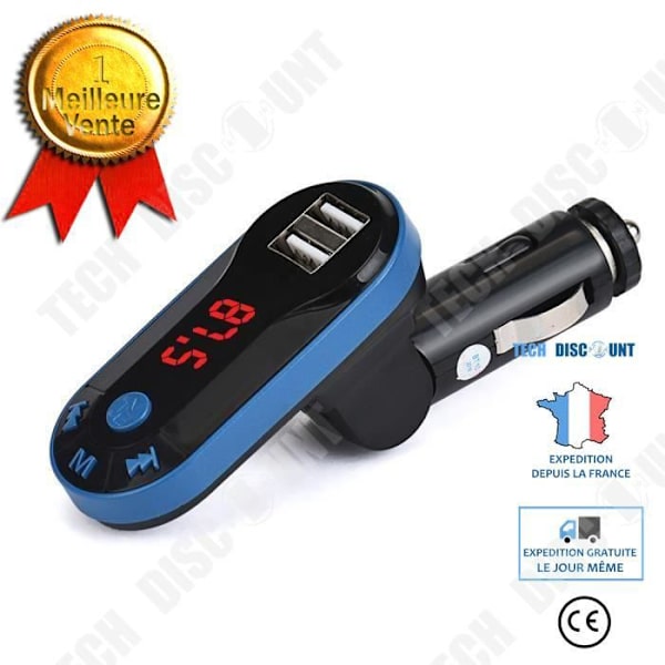 TD® Langaton FM Bluetooth -lähetin MP3-soitin Auton hands-free USB etä TF SD / Monitoiminen taitettava