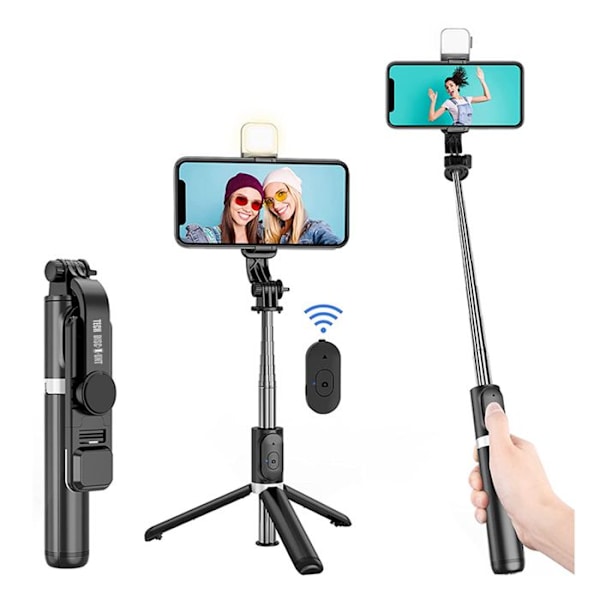 Støtte til TD® Bluetooth All-in-One Tripod Live Selfie Stick