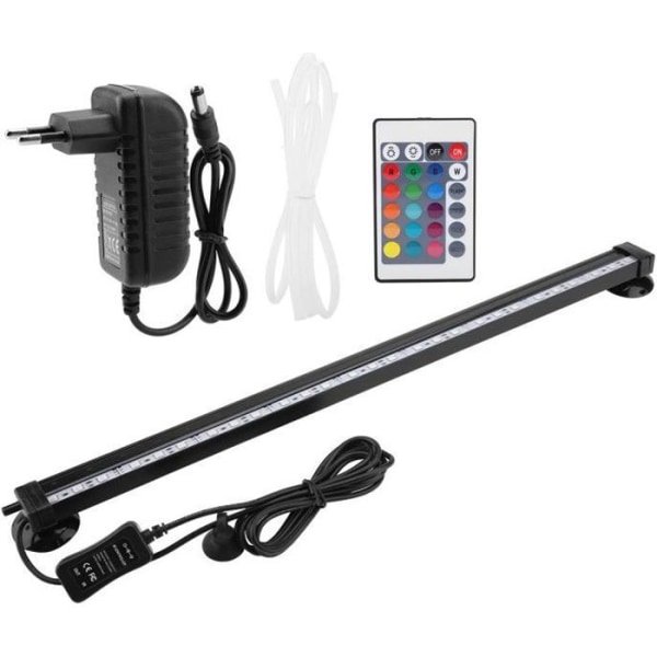 100-240V LED lampe til akvarium - Fjernbetjent farveskift lampe - Undervands boble lampe - 46cm - EU