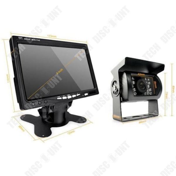 TD® Trådløs ekstern monitor 7 tommer 2.4G / skrivebordsmonitor 7 tommer stor lastbilmonitor