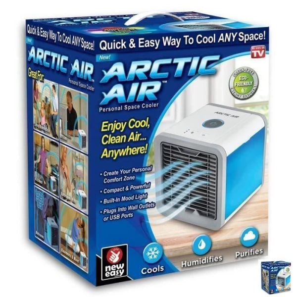 QUOXO Senaste stil Air Cooler Arctic Air Personal Space Cooler Det snabba och enkla sättet att kyla