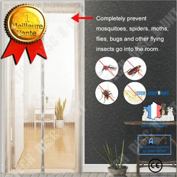 TD® Mygnet for polyester dør 110 x 210 cm hvid