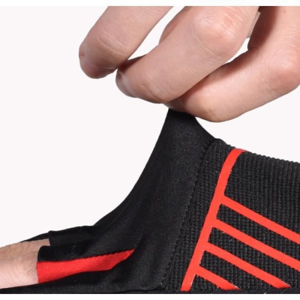 Ett par bowlinghandskar Utomhussport Halkfri Fingerless Palm Silikon Fitness Handskar Gul S/M